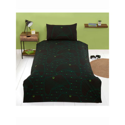 Xbox duvet set green sphere black ground, UK version