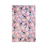 Bluey pink fleece blanket with daisy design 100x150cm (British brand)