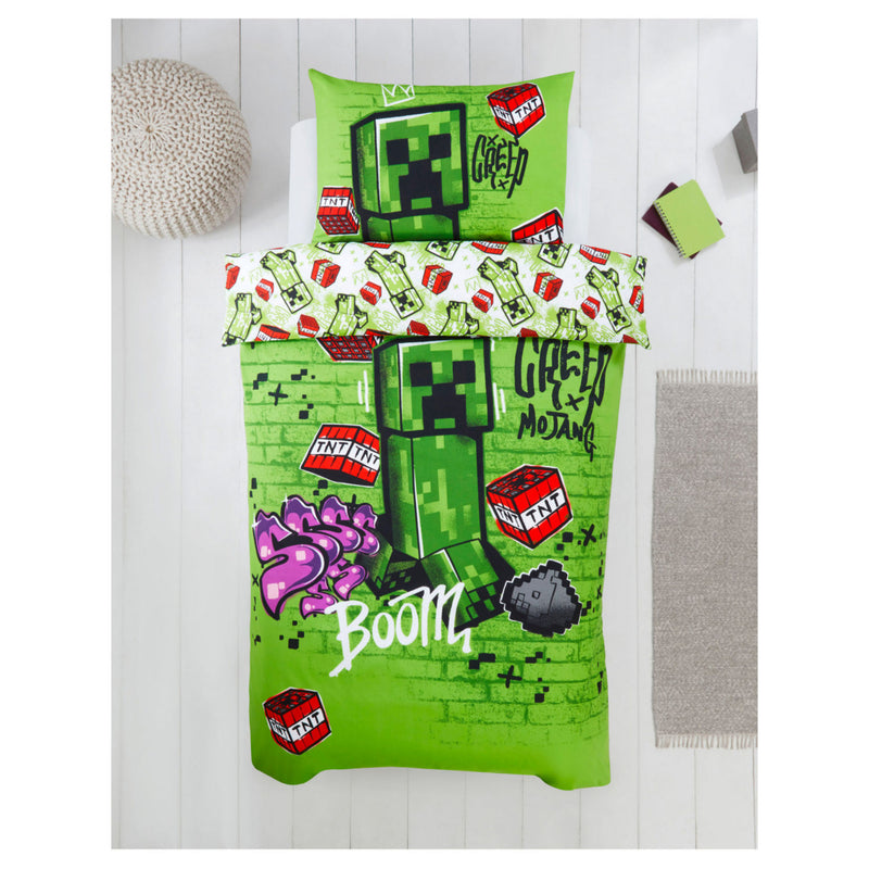Minecraft double duvet set Creeper design (British brand)