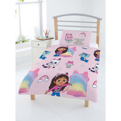 Gabby's Dollhouse reversible duvet set for toddlers, imported from the UK