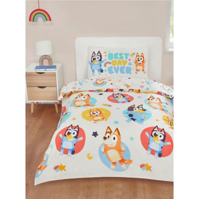 Bluey duvet set with Heeler family stars circles, UK version