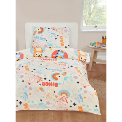 Bluey duvet set with Heeler family stars circles, UK version