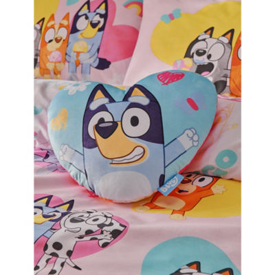 Bluey hearts reversible shaped cushion (British brand)