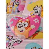 Bluey hearts reversible shaped cushion (British brand)