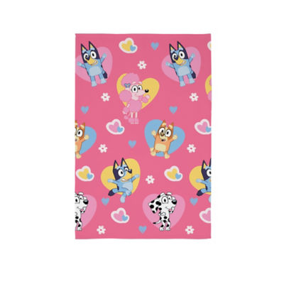 Bluey fleece blanket hearts 100x150cm (British brand)