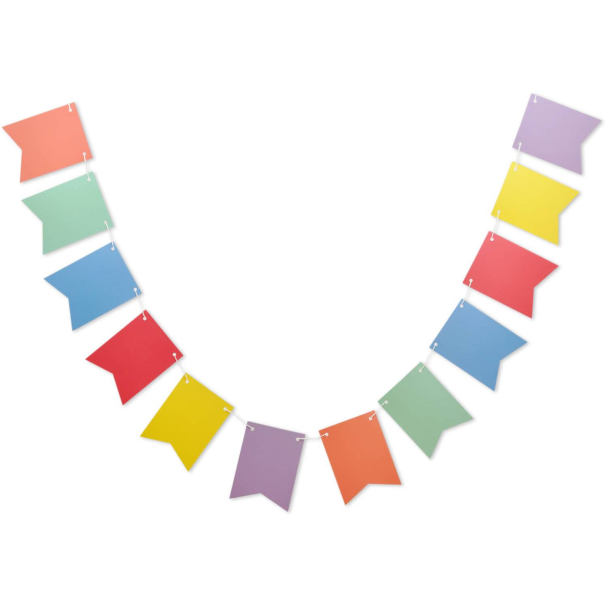 MAD bright paper bunting 3m 12 flags, imported from the UK