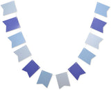 MAD blue paper bunting 3m 12 flags (British brand)