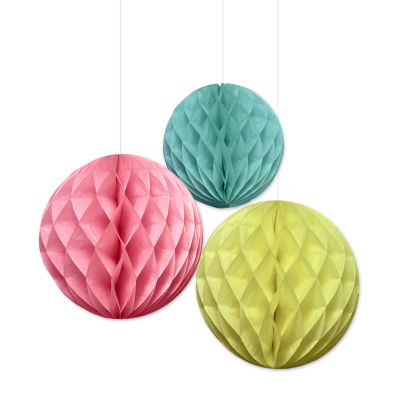MAD Pastel Honeycombs Tissue Paper Decoration 3-Pack