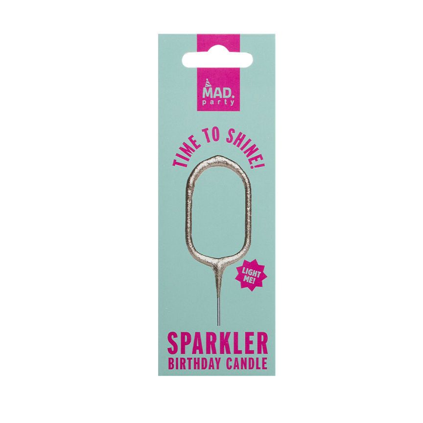 MAD Party Silver Number Sparklers 0