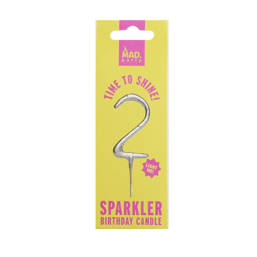 MAD Party Silver Number Sparklers 2 GOODS ASDA   