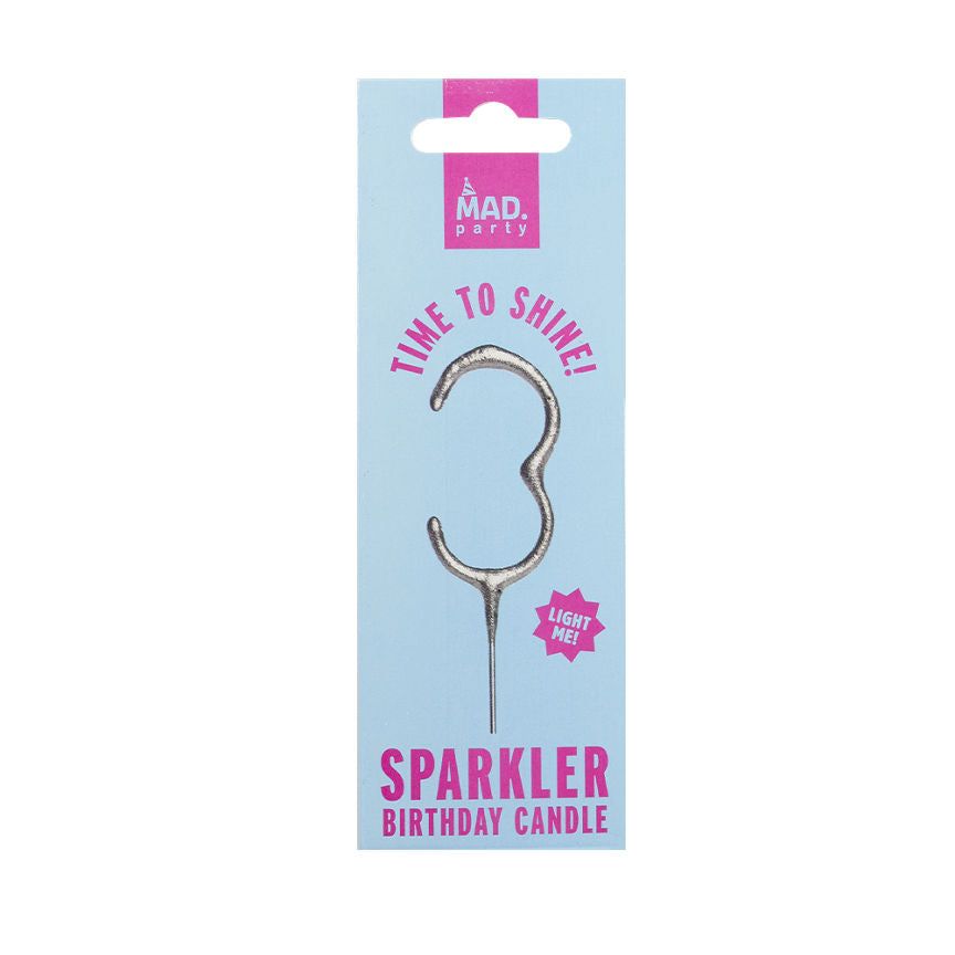 MAD Party Silver Number Sparklers 3