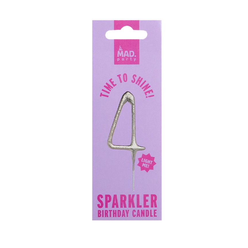 MAD Party Silver Number Sparklers 4 GOODS ASDA   