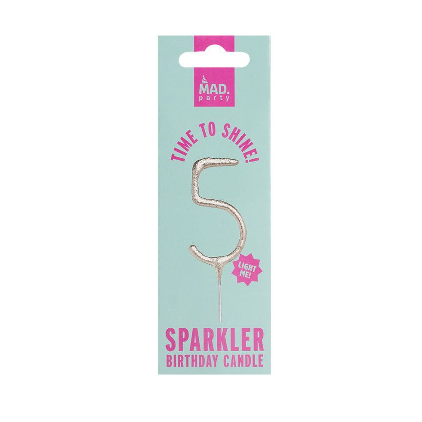 MAD Party Silver Number Sparklers 5