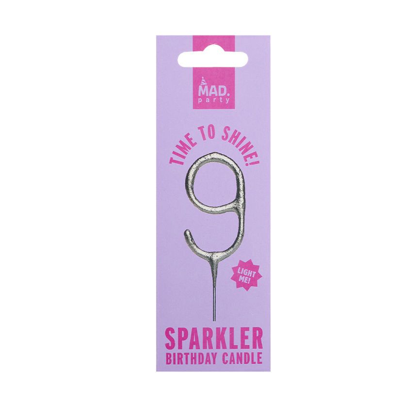 MAD Party Silver Number Sparklers 9 GOODS ASDA   