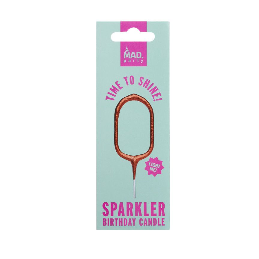 MAD Party Rose Gold Number Sparklers 0