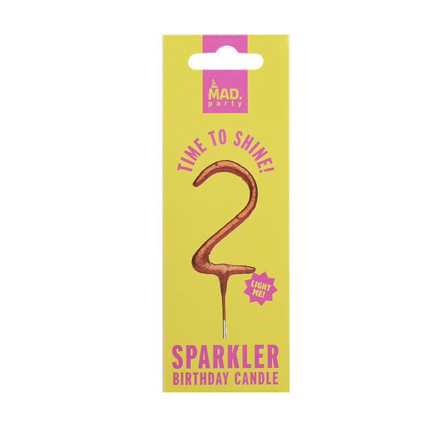 MAD Party Rose Gold Number Sparklers 2 GOODS ASDA   