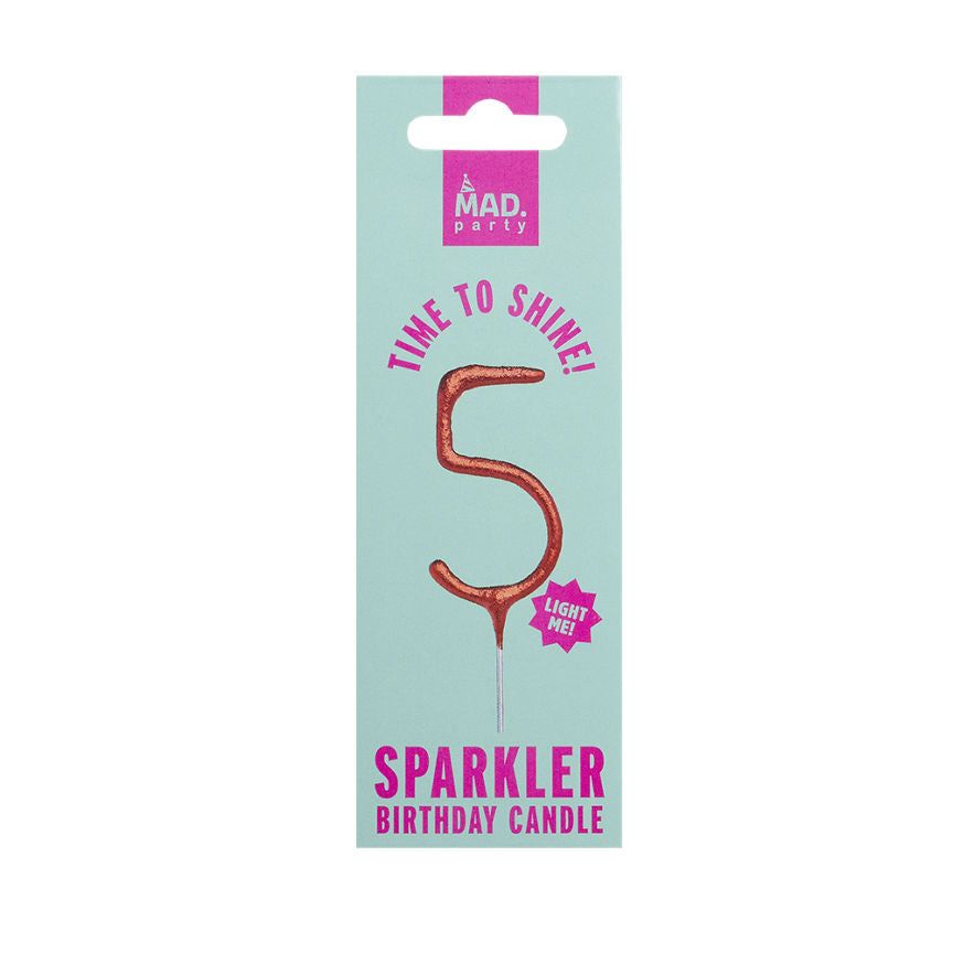 MAD Party Rose Gold Number Sparklers 5 GOODS ASDA   