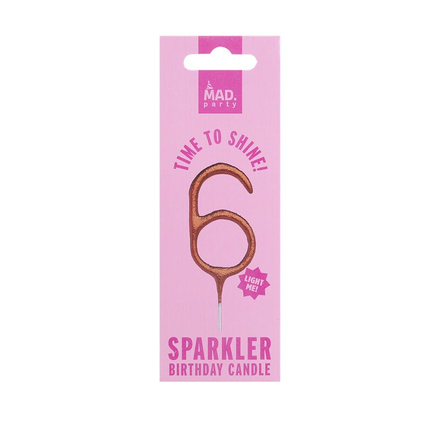 MAD Party Rose Gold Number Sparklers 6 GOODS ASDA   