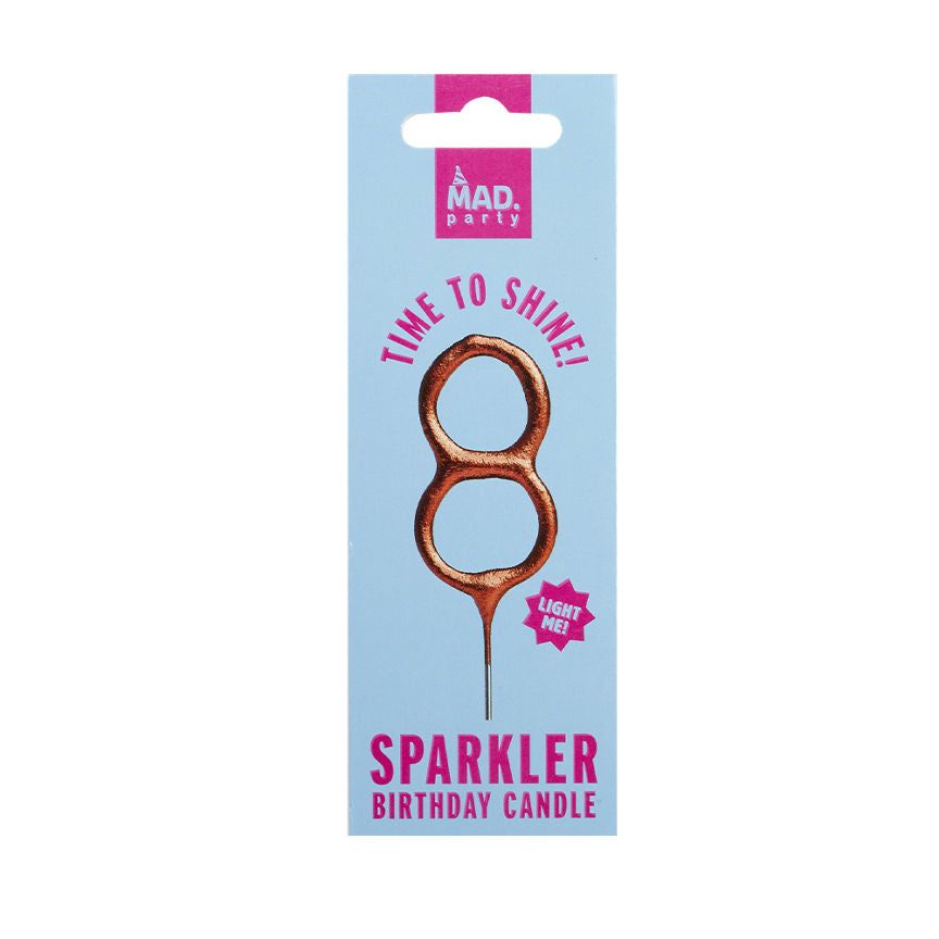 MAD Party Rose Gold Number Sparklers 8 GOODS ASDA   