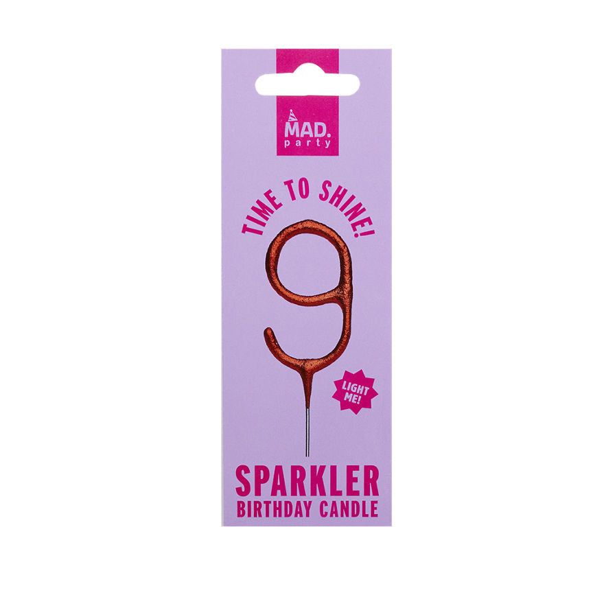 MAD Party Rose Gold Number Sparklers 9 GOODS ASDA   