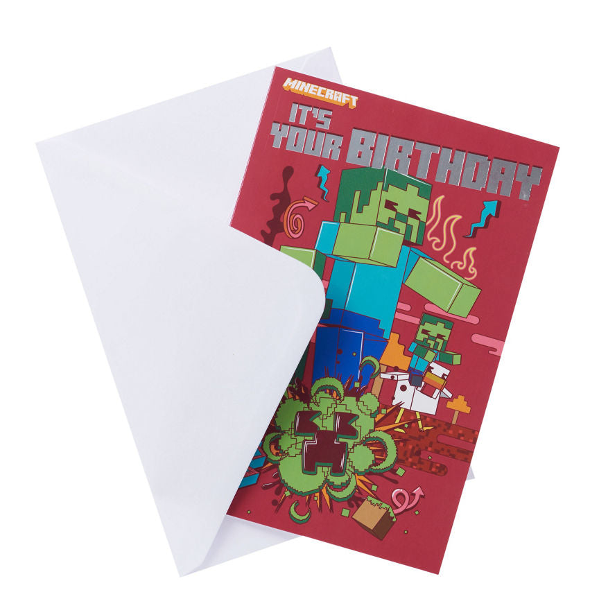 Minecraft Birthday Card GOODS ASDA   