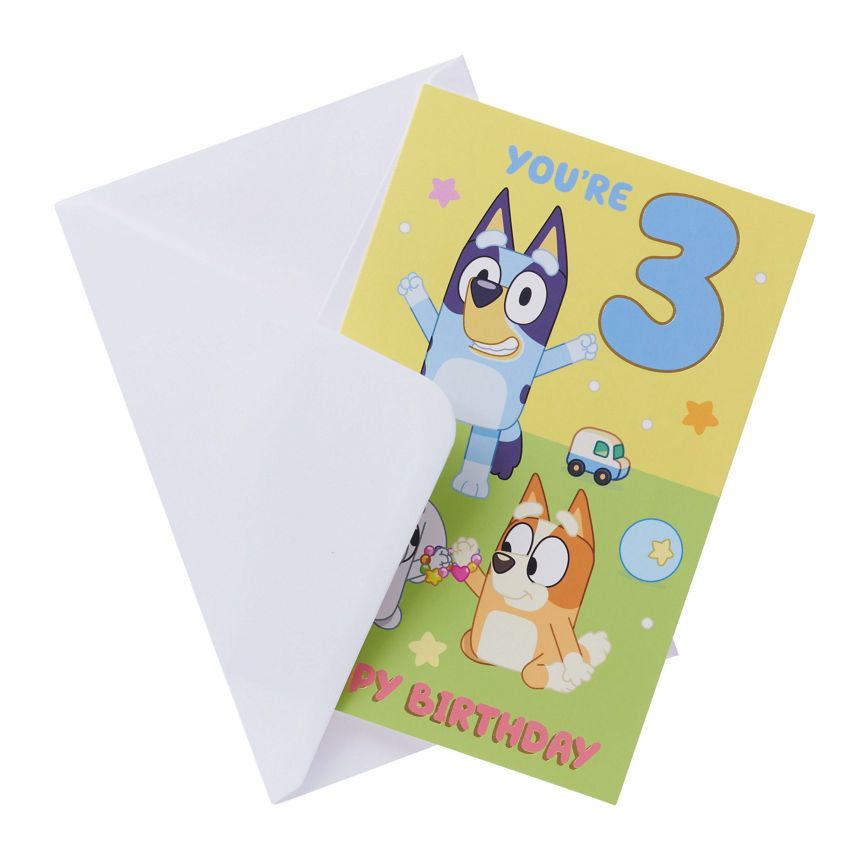 Bluey 3rd Birthday Card