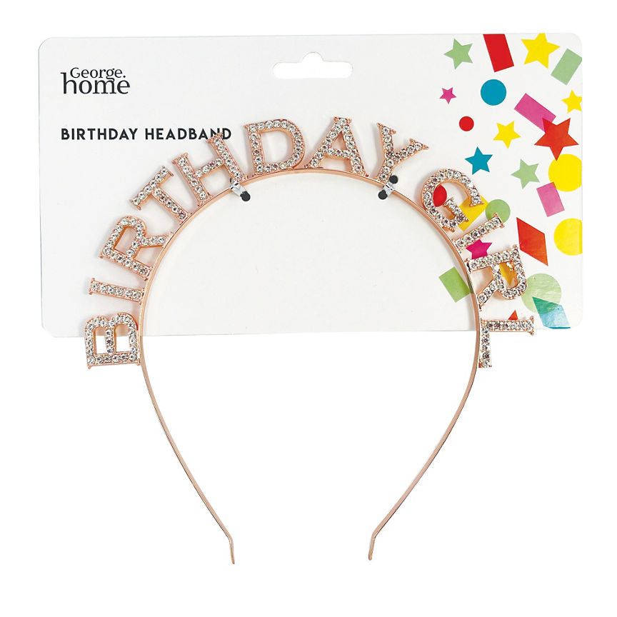 George Home Birthday Girl Headband GOODS ASDA   