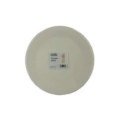 George Home white value paper plates 30pk, UK version