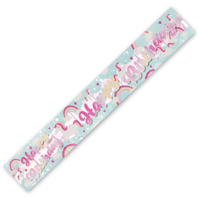George Home Unicorn Birthday Banner 2.6m, UK version