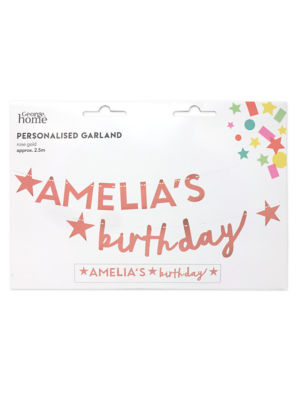 ASDA George Home Rose Gold Personalised Garland 2.5m- Buy online at McGrocer