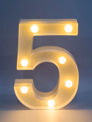 George Home Nummer Licht 5 Stehendes Dekoration E-Schild