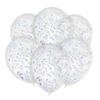 George Home iridescent confetti balloons 6pk, UK version
