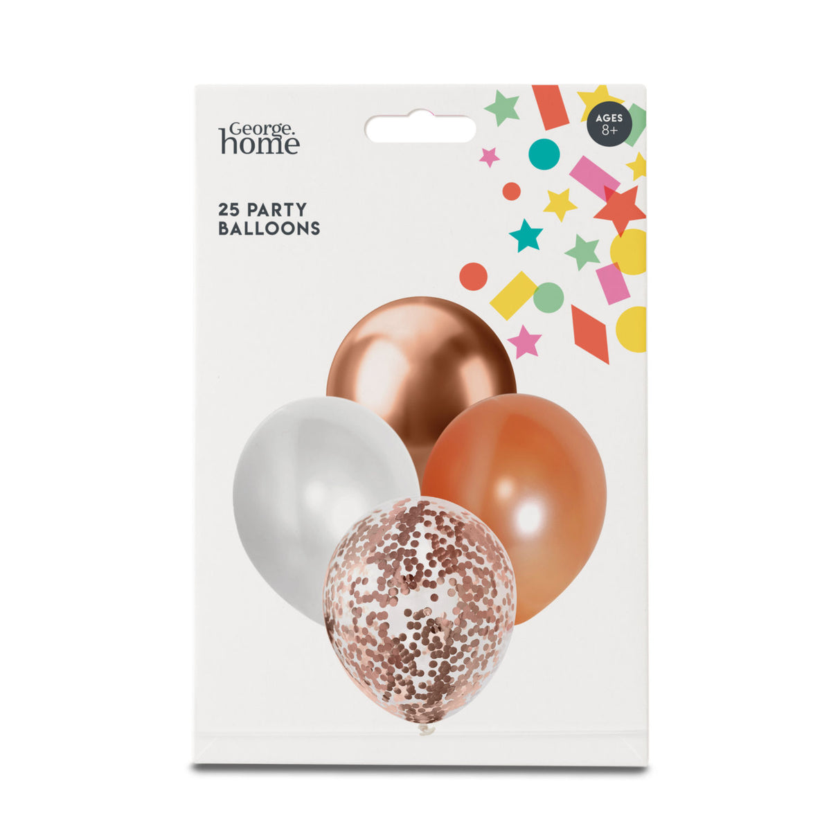 George Home rose gold balloon pack 25pk, UK version