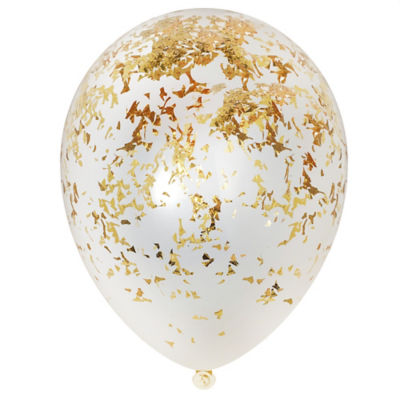 George Gold Glitter Balloons Double Layered 12 Pack