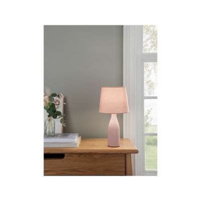 ASDA George Home Lampe de table rose cannelée - Acheter en ligne chez McGrocer
