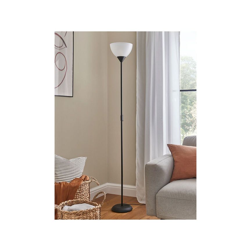 George Home Black Uplighter Floor Lamp GOODS ASDA   