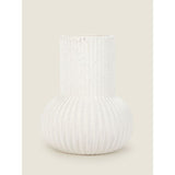 George Home White Ribbed and Speckled Vase GOODS ASDA   