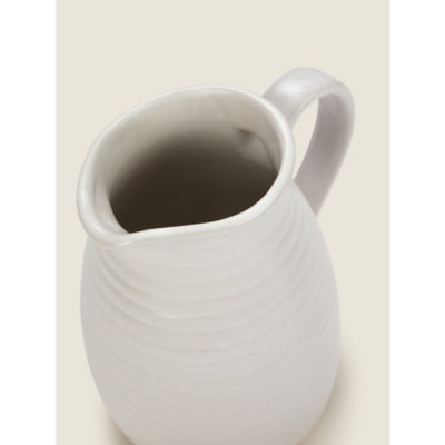 George Home white ceramic ribbed jug, UK version