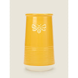 George Home yellow ceramic bee vase 13x13x24cm, UK version