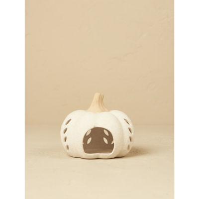 At Home with Stacey Solomon white giant pumpkin tealight holder, UK version