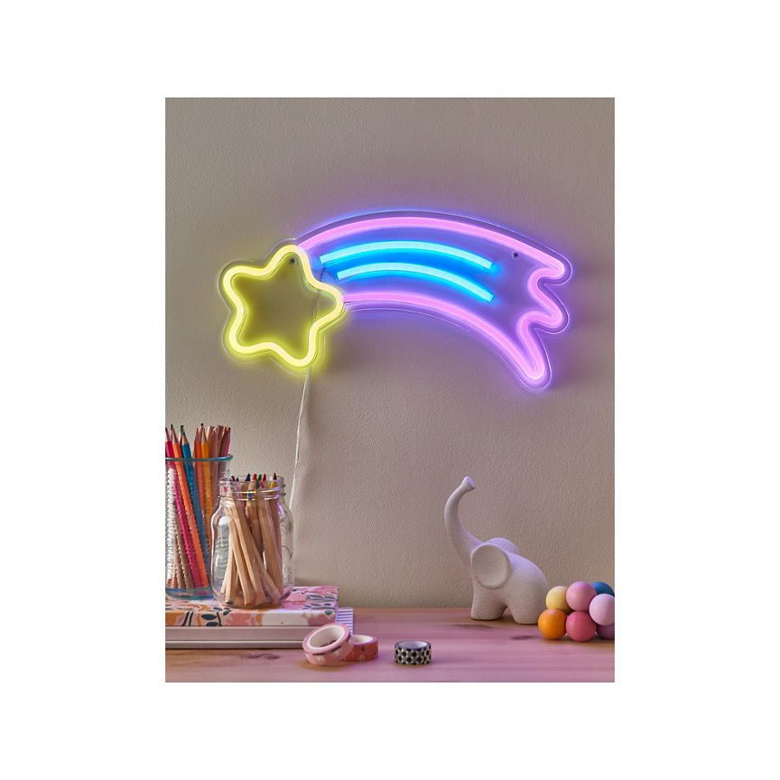 George Home Neon-Effect Shooting Star Light GOODS ASDA   