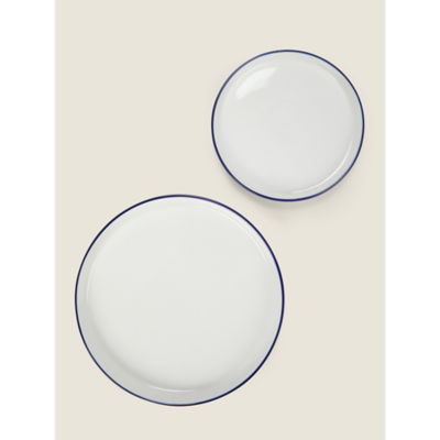 George Home Blue Rim Dinner Set 12 piece, UK version