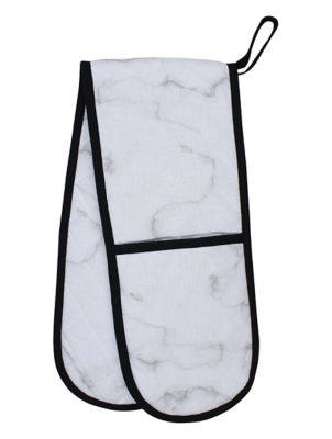 Marble oven glove with cotton shell and polyester filling (British brand)