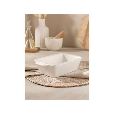 ASDA At Home with Stacey Solomon White Beaded 20cm Stoneware Roaster- Buy online at McGrocer