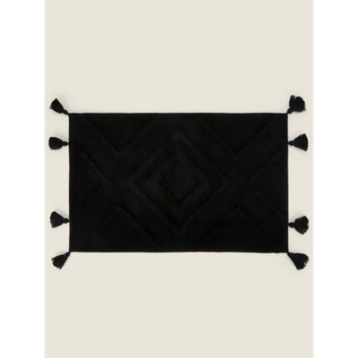 George Home black tribal bath mat 50x80cm, UK version
