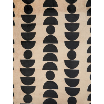 George Home monochrome geo print throw 120x150cm - British product