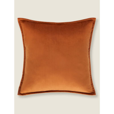 George Home brown velvet cushion extra large 58x58cm, UK version