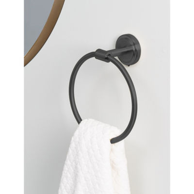 ASDA George Home Matte Black Towel Ring 17 x 19 x 7cm- Buy online at McGrocer
