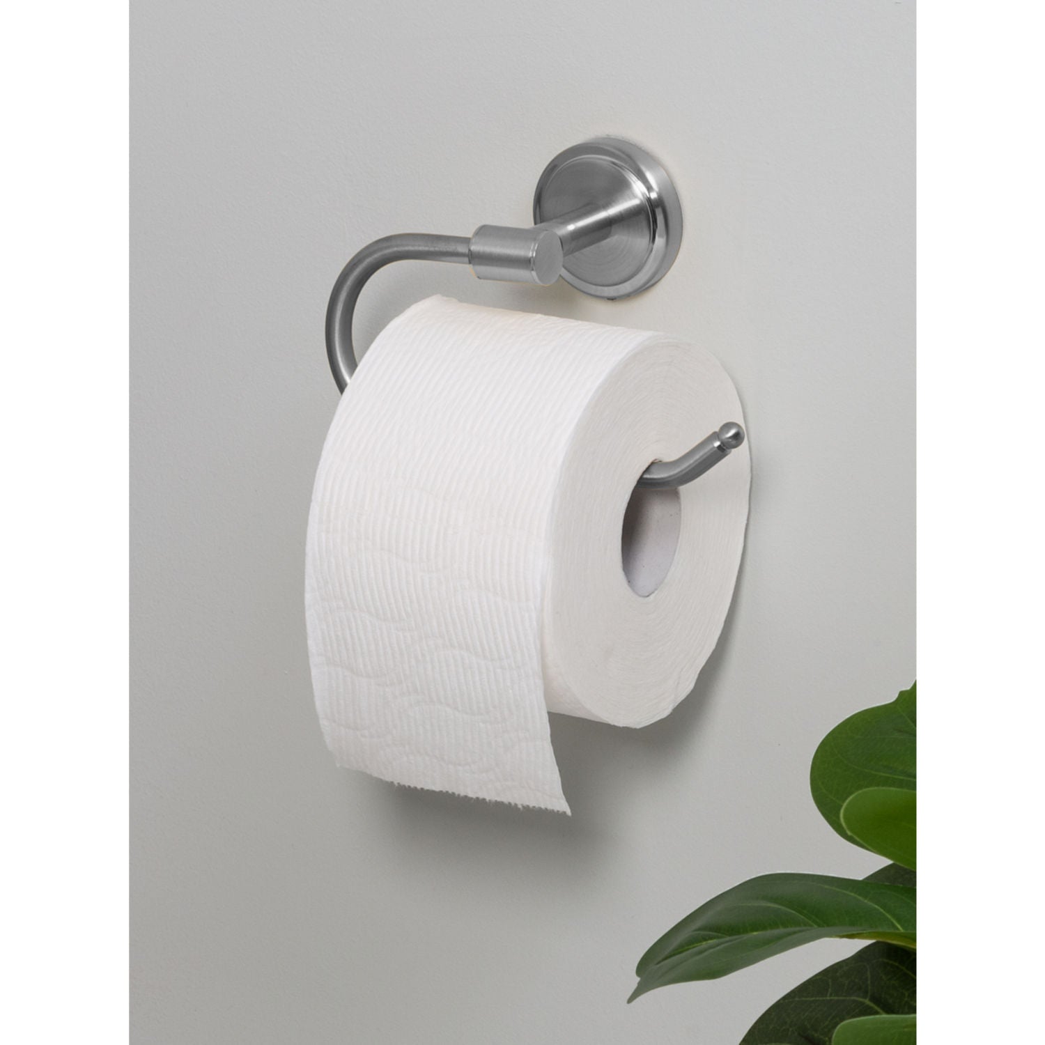 George Home silver-tone toilet roll holder 17.5cm - British product