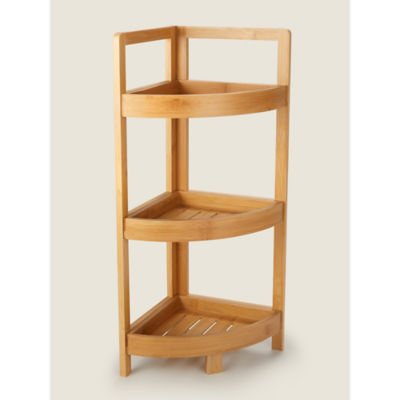 George Home natural bamboo corner storage 23x23x60cm - British product